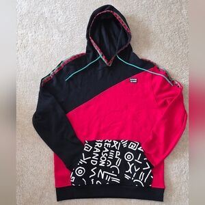 Reason Black and Red Graphic Hoodie